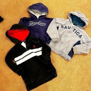 Bundle of 3 Boys Hoodies Sweatshirts Size 4